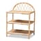Baxton Studio Redell Modern Bohemian Natural Brown Rattan 3-Tier Display Shelf 207-12687 - alternate 6